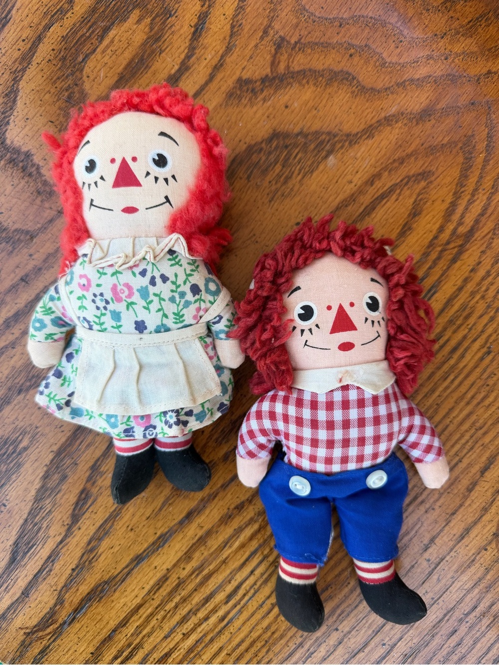 Vintage 70's Pair Knickerbocker Raggedy Ann & Andy Dolls w/Tags